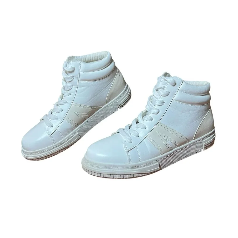 Altar'd State Cazzy Shoes Women's 7.5 White High Top Sneakers Comfort Streetwear